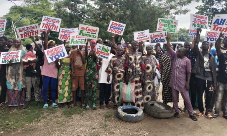 Presidential Tribunal: Activists protest in Abuja, warn against ‘unfair’ verdict