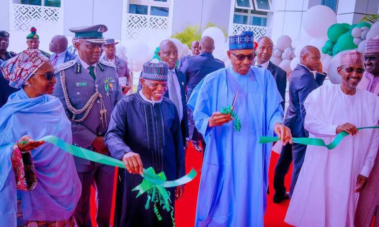 BREAKING: Buhari commissions N19.6bn Customs Headquarters in Abuja