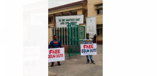 Youths protest as absence of magistrate stalls Seun Kuti’s trial