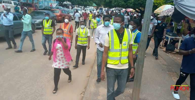 JUST IN: Health workers protest in Abuja, threaten strike