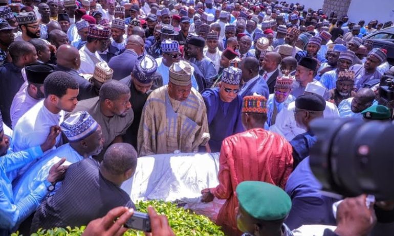 Shettima, Lawan, others attend Borno’s ex-SSG’s funeral