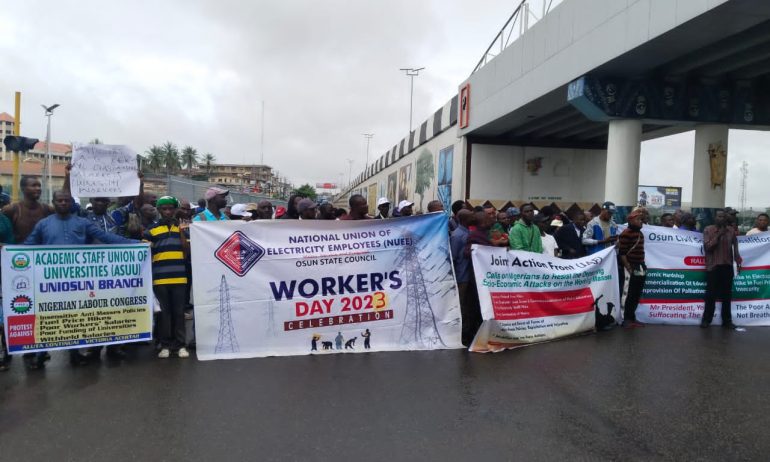 #SubsidyProtests: Labour groups hold separate protests in Osun